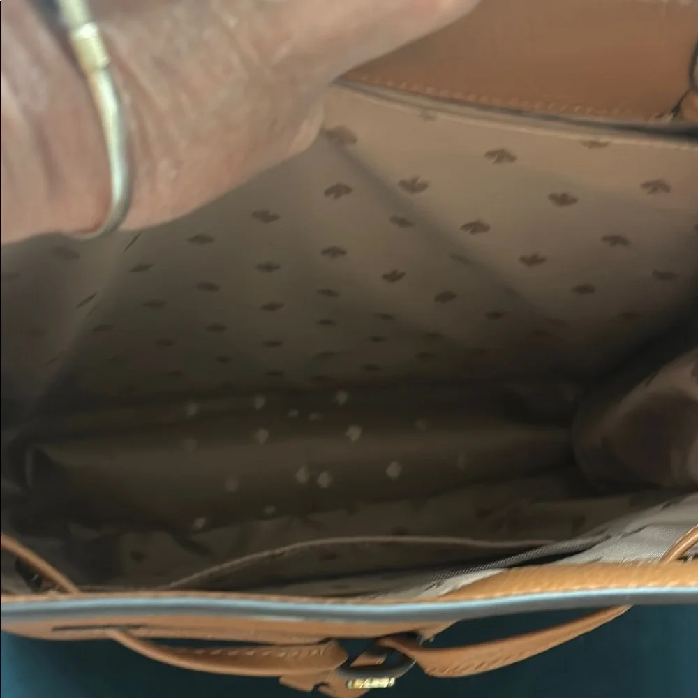 **NWOT** Kate Spade Large Brown Leather Backpack - Picture 5 of 6